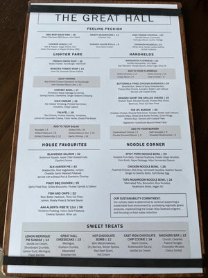 Menu photo 3 The Great Hall Gastropub Jasper, AB Menu photo 3 The Great Hall Gastropub Jasper, AB