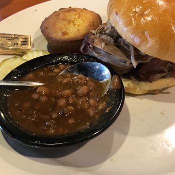 Haze Smokehouse - Pulled pork sandwich, baked beans, cornbread. - Barbeque Near Me - Lasalle, Illinois Haze Smokehouse - Pulled pork sandwich, baked beans, cornbread. - Barbeque Near Me - Lasalle, Illinois