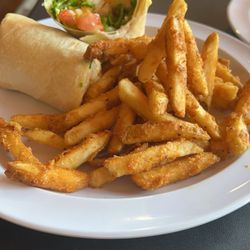 Opie's Bar & Grill - Thai Wrap and Beer battered Fries