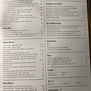 Bistro 4293 - Drinks Menu - Mediterranean Near Me - Oakland, California