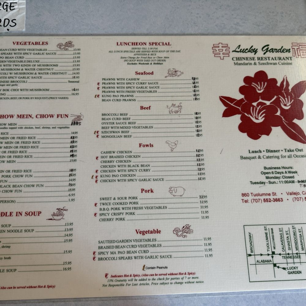 Lucky Garden - Menu 7-10-2024 - Peruvian Near Me - Vallejo, California Lucky Garden - Menu 7-10-2024 - Peruvian Near Me - Vallejo, California