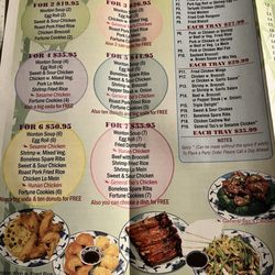 Ming's Chinese Restaurant - Family dinner specials menu march 2024