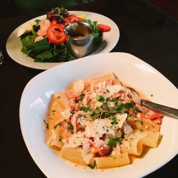 Over The Moon Cafe - Chicken ragu and shrimp salad - New American Near Me - Tacoma, Washington Over The Moon Cafe - Chicken ragu and shrimp salad - New American Near Me - Tacoma, Washington