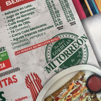 Gorditas Mi Torreon - View of menu - Breakfast & Brunch Near Me - San Antonio, Texas Gorditas Mi Torreon - View of menu - Breakfast & Brunch Near Me - San Antonio, Texas