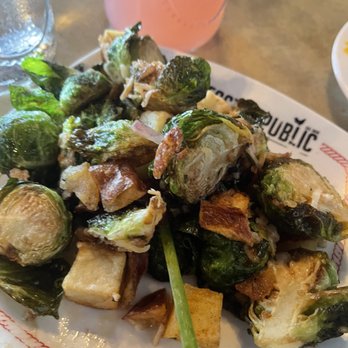 Breakfast Republic - Brussels sprouts and potatoes. Serving is huge for a side! - Breakfast & Brunch Near Me - San Diego, California