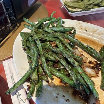 Awesome 五餅二魚 - Stir fried minced pork with string beans. We literally added these on a whim after we saw a waiter carry them past us to another table! - Chinese Near Me - Plano, Texas