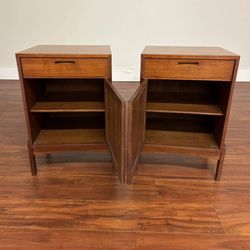 Modern To Vintage Furniture & Design - Danish teak mid-century nightstand pair