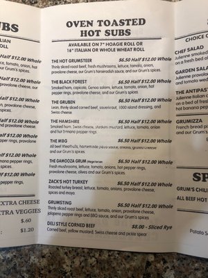 Menu photo 3 Grum's Sub Shop Cleveland Heights, OH Menu photo 3 Grum's Sub Shop Cleveland Heights, OH