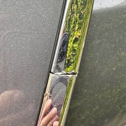 Cracked Grill frame due to flying debris on freeway