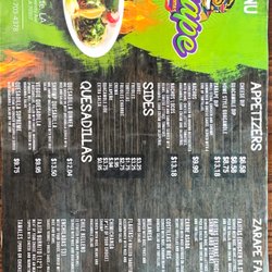 Zarape Tacos Y Gorditas - Menu