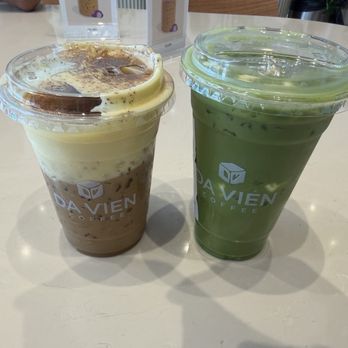 Da Vien Coffee - Egg cream coffee & Banana matcha latte - Coffee & Tea Near Me - Anaheim, California