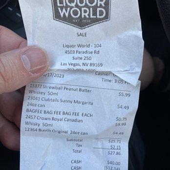 Liquor World - Beer, Wine & Spirits Near Me - Las Vegas, Nevada
