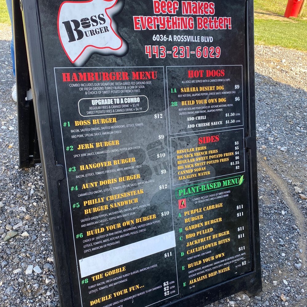 Boss Burger - Menu - Burgers Near Me - Essex, Maryland
