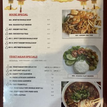 Pho Van Noodles & Grill - Menu (photo taken in November) - Vietnamese Near Me - Houston, Texas