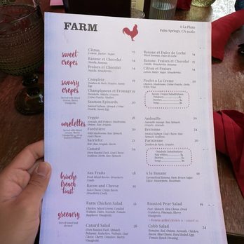 FARM - Menu - French Near Me - Palm Springs, California