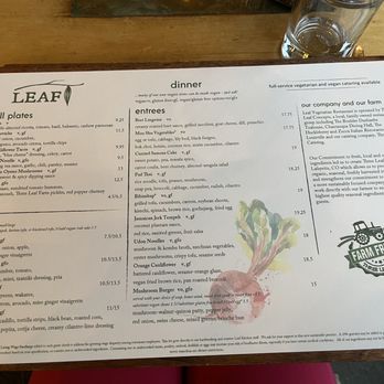 Leaf Vegetarian Restaurant - Menu - Vegetarian Near Me - Boulder, Colorado Leaf Vegetarian Restaurant - Menu - Vegetarian Near Me - Boulder, Colorado