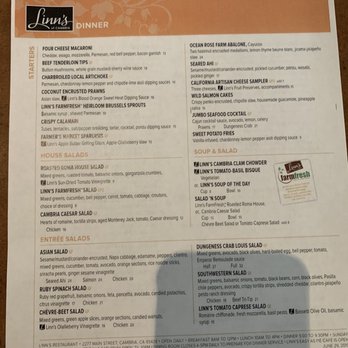 Linn's Restaurant - Menu - American Near Me - Cambria, California