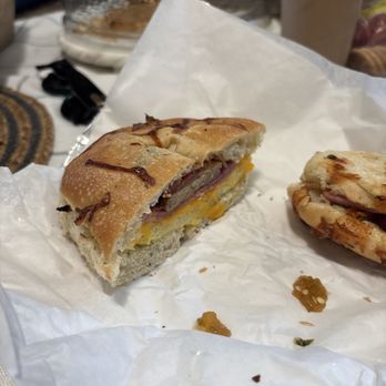 Bagel Time - The Triple on jalepeno cheese bagel - Coffee & Tea Near Me - Moreno Valley, California