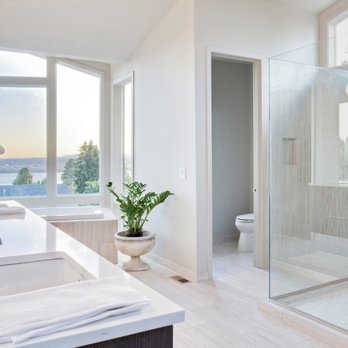 Life Construction and Design - a bathroom with a large window - General Contractors Near Me - Troy, Michigan