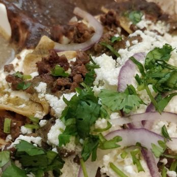 Naco Mexican Eatery - Green chilaquiles with beef asada. - Food Trucks Near Me - San Antonio, Texas Naco Mexican Eatery - Green chilaquiles with beef asada. - Food Trucks Near Me - San Antonio, Texas