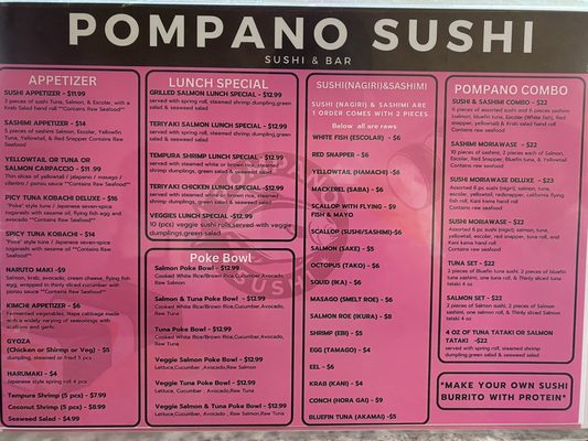 Menu photo 4 Pompano Sushi Pompano Beach, FL