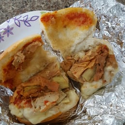 I ordered an eggplant parm sandwich, this is what it looked like. Not happy.