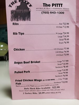 Menu photo 1 Pittt Barbeque & Grill Anderson, IN Menu photo 1 Pittt Barbeque & Grill Anderson, IN
