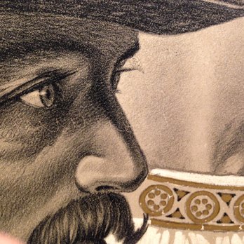 Chisholm Larsson Gallery - Incredible detail of the artistry within the Zurcherisches Kantonalschiesse (400th anniversary Zurich shooting competition) poster. - Art Galleries Near Me - New York, New York
