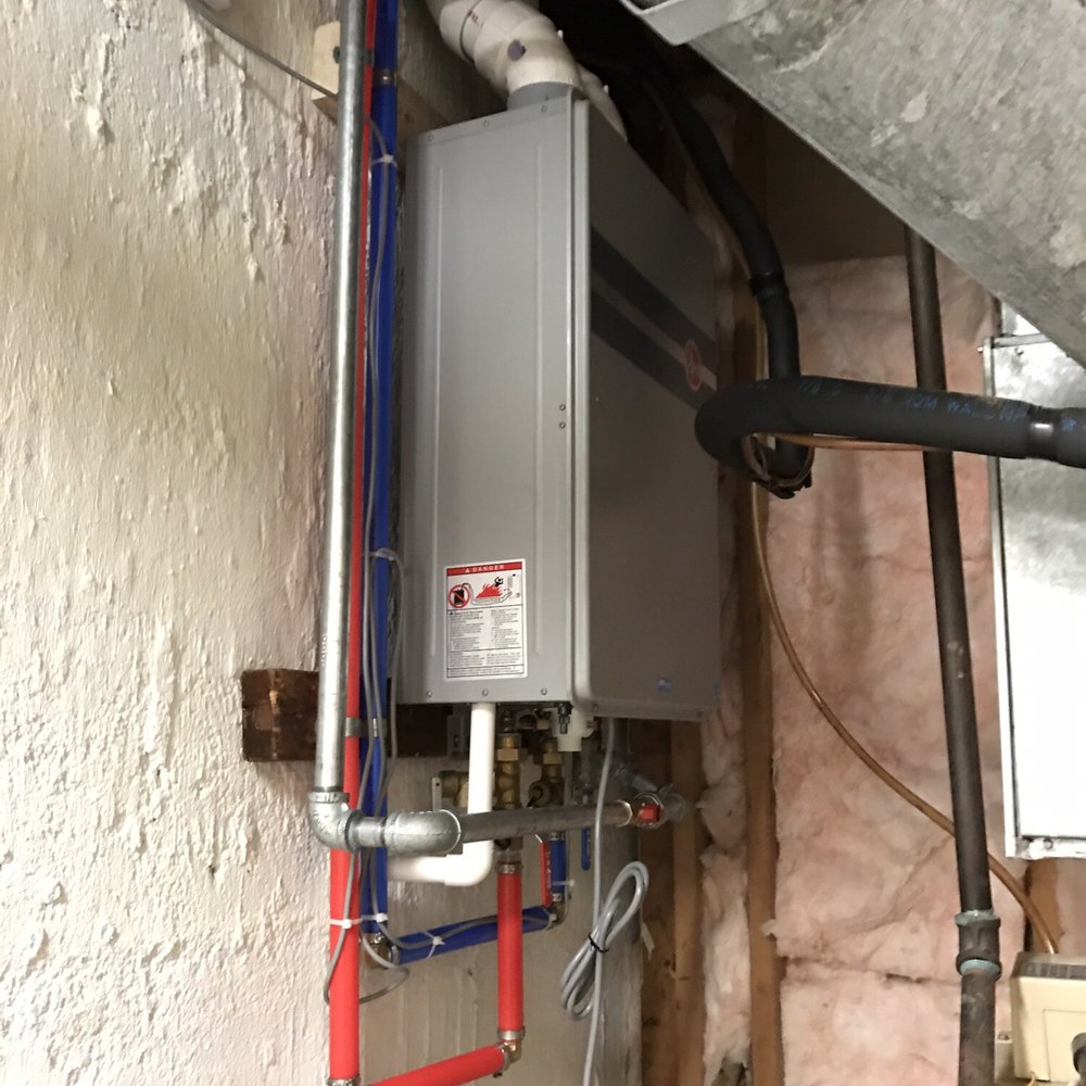 Rocky Point Mechanical - Rheem Tankless Water Heater after installed. - Plumbing Near Me