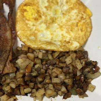 Honey I'm Home - Christy's Waffle combo with home fries and Eggs over hard 10/10 - Diners Near Me - Pismo Beach, California Honey I'm Home - Christy's Waffle combo with home fries and Eggs over hard 10/10 - Diners Near Me - Pismo Beach, California