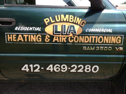 Lia Plumbing Heating and Air Conditioning Logo