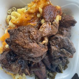Stew Chicken, Collard Greens, Mac & Cheese Stew Chicken, Collard Greens, Mac & Cheese