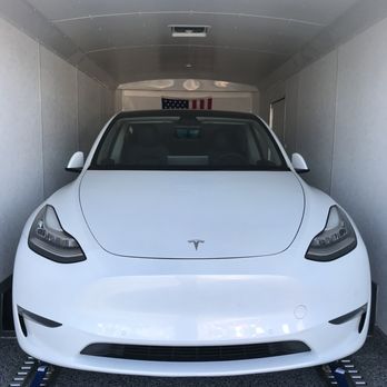 Hec’s Cargo - My Tesla inside Hecs trailer! - Vehicle Shipping Near Me - Fontana, California