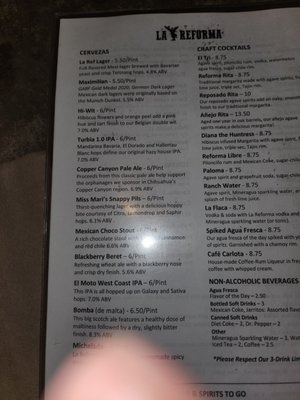 Menu photo 3 La Reforma Brewery Albuquerque, NM Menu photo 3 La Reforma Brewery Albuquerque, NM