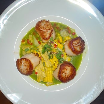 South Fork Kitchen & Bar - Pan Seared Scallops in coconut basil broth - Bars Near Me - Stuart, Florida South Fork Kitchen & Bar - Pan Seared Scallops in coconut basil broth - Bars Near Me - Stuart, Florida