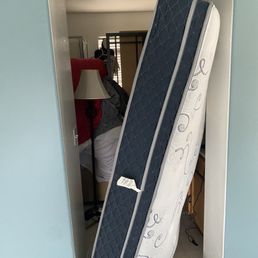 This is how they stuffed the master bathroom for us to get into overnight