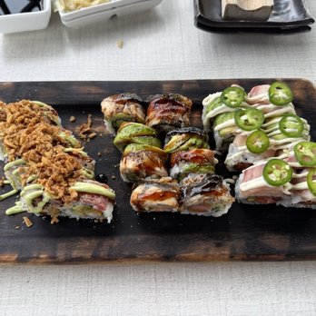 O-Ku - Left: Blazing Saddles Middle: Duuuval Right: Fuego - Japanese Near Me - Jacksonville Beach, Florida O-Ku - Left: Blazing Saddles Middle: Duuuval Right: Fuego - Japanese Near Me - Jacksonville Beach, Florida