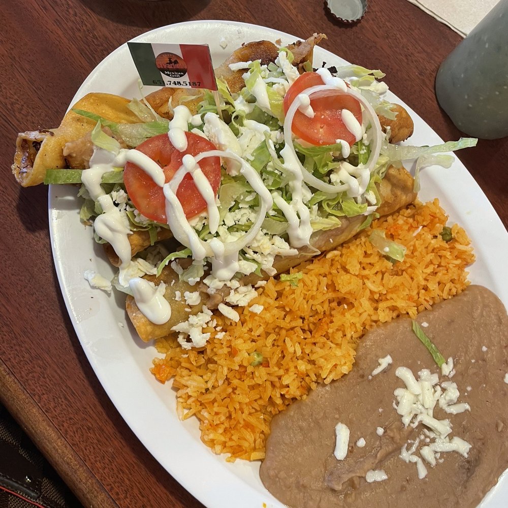 Chicken flautas, large serving. Delicious