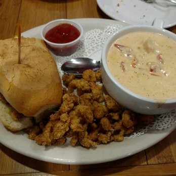 Ragin Cajun Cafe - Crayfish po boy with bayou bisque soup - Cajun/Creole Near Me - Redondo Beach, California
