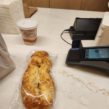 Luna By Sheng Mary - Almond twist with coffee - Bakeries Near Me - New York, New York Luna By Sheng Mary - Almond twist with coffee - Bakeries Near Me - New York, New York