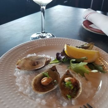 Ginos at the Point - Oysters from appetizer menu..  $12.00 for 3 (I ate 1 before I took the pic) - Steakhouses Near Me - Tacoma, Washington