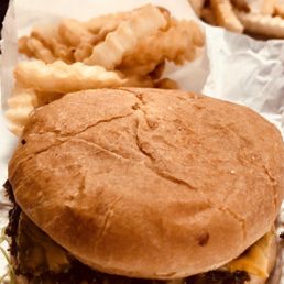 Double cheeseburger with fries!