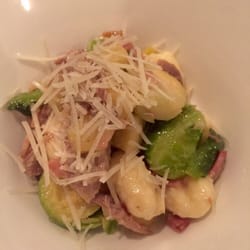 White Horse Tavern and Wine Bar - Chef's tasting menu - Duck confit with potato gnocchi, Brussel sprouts, apples and pancetta