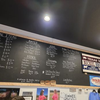 Nickel BBQ - Menu board - Barbeque Near Me - Floresville, Texas