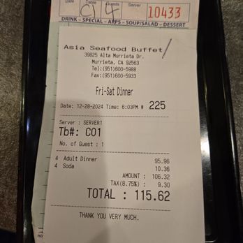 Asia Seafood Buffet - Buffets Near Me - Murrieta, California