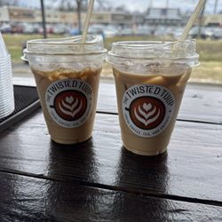 Honey Lavender Latte and honey caramel Latte
