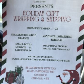 VIP Postal - They will wrap your presence if you need help with that before shipping them off - Shipping Centers Near Me - Anaheim, California