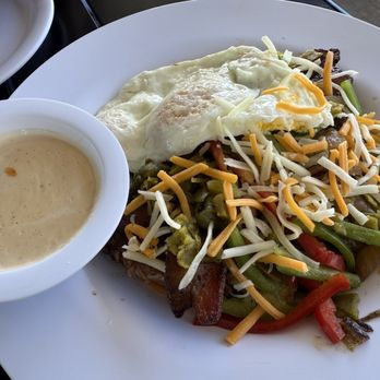 Baja Cafe on Campbell - Southwest Smoked Brisket Tots (cheese sauce on side, no chipotle aioli) - Breakfast & Brunch Near Me - Tucson, Arizona Baja Cafe on Campbell - Southwest Smoked Brisket Tots (cheese sauce on side, no chipotle aioli) - Breakfast & Brunch Near Me - Tucson, Arizona