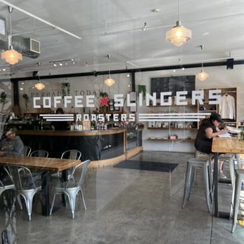 Coffee Slingers Roasters - Front door and logo - Coffee & Tea Near Me - Oklahoma City, Oklahoma