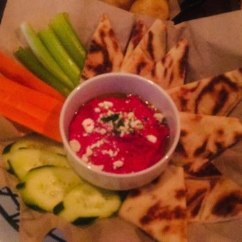 Fado Pub & Kitchen - Roasted beet hummus - Irish Near Me - Dublin, Ohio Fado Pub & Kitchen - Roasted beet hummus - Irish Near Me - Dublin, Ohio